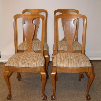 Oak Clawfoot Chairs Set of 4 sold