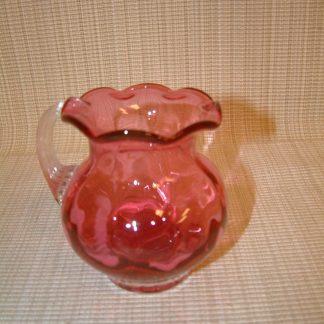 Cranberry Victorian  Paneled Creamer