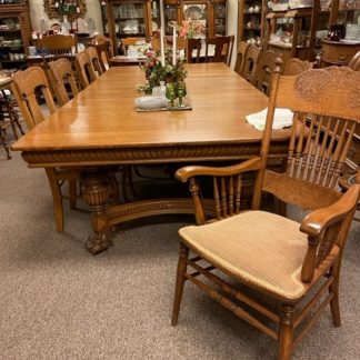 Quartersawn Oak Massive Square 10' Banquet Table   SOLD