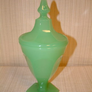 Fenton Jade Candy Jar   SOLD