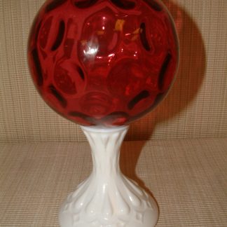 Fenton  Cranberry Thumbprint Ivy Ball