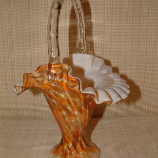 Fenton  Vasa Murrhina Tall Basket