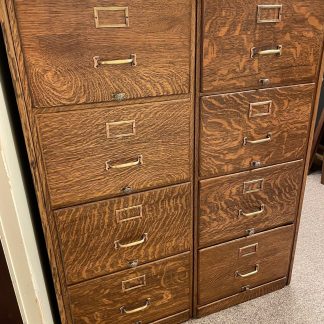 Quartersawn Oak Double Legal Size File Cabinet
