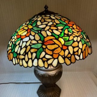 Incredible Yellow Rose Stained Glass Lamp  SOLD