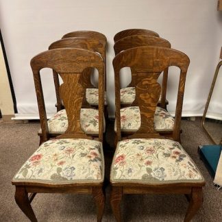 Quartersawn Oak Clawfoot Dining Chairs  Set of 6   SOLD