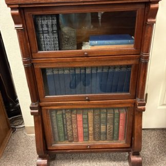 Rare Macey 3/4 Mahogany Empire  3 Stack Bookcase