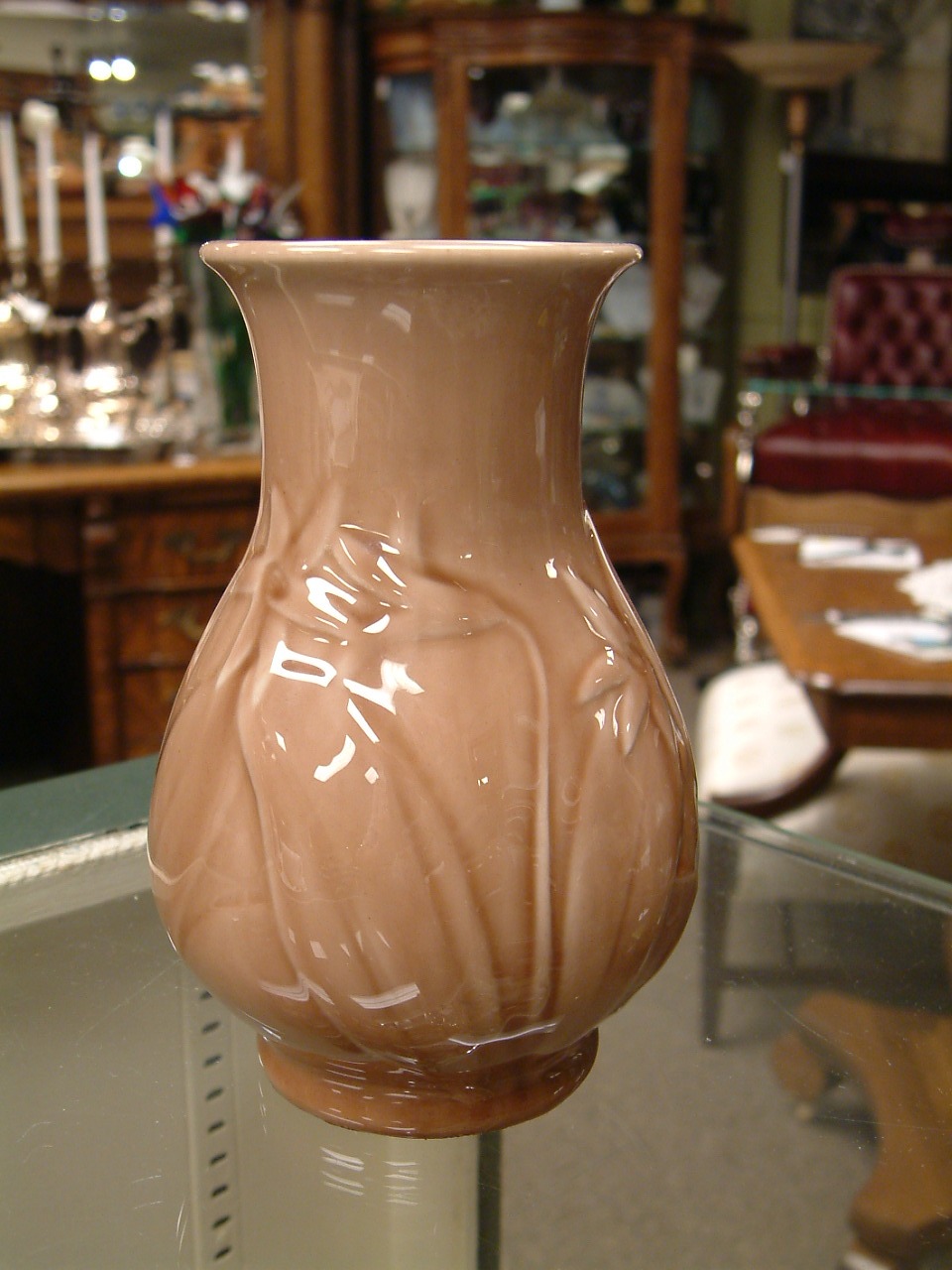rookwood 1946 vase soft mauve brown