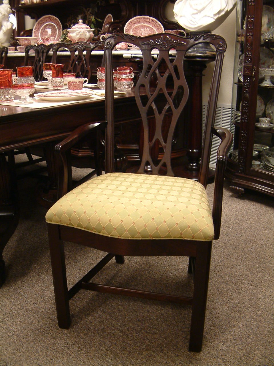 mahogany chippendale dining chairs set of 8