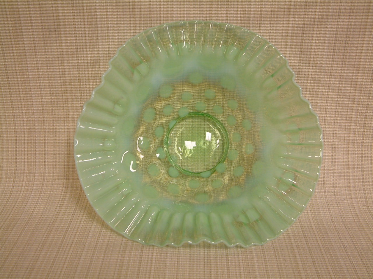 northwood green opal tri fold bowl