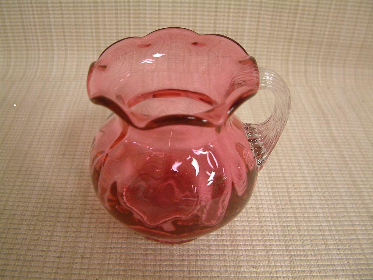 Cranberry Paneled creamer