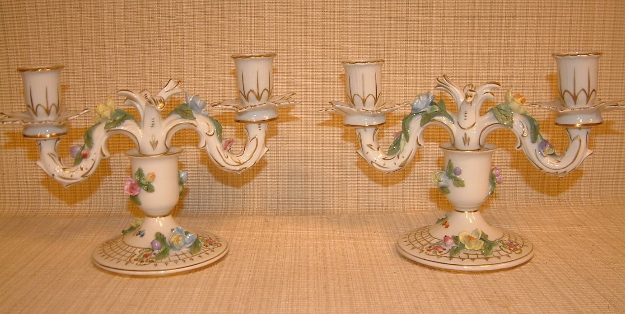 Dresden Carl Thieme PAIR Candlelabra