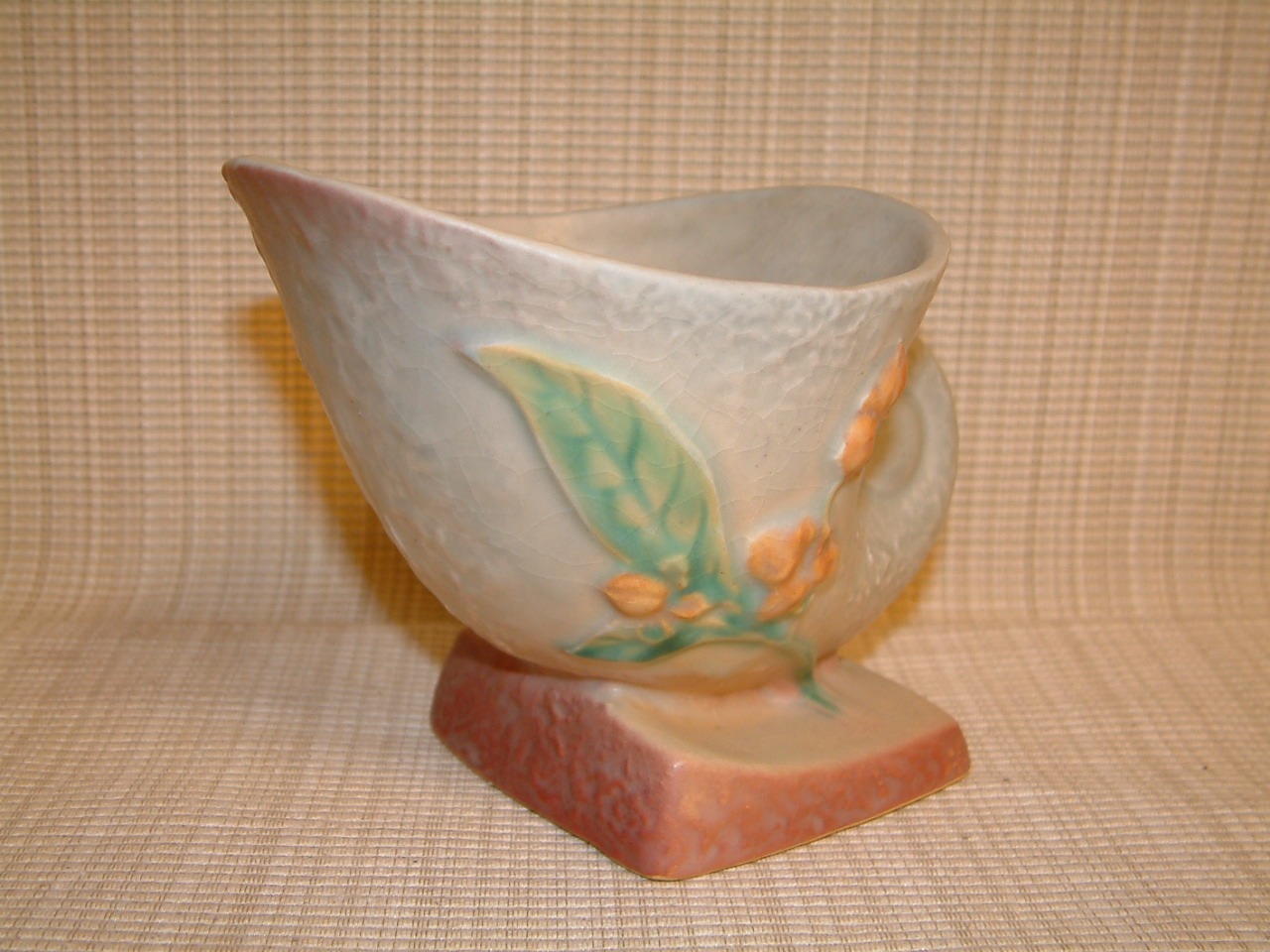 Roseville Bittersweet Cornucopia vase