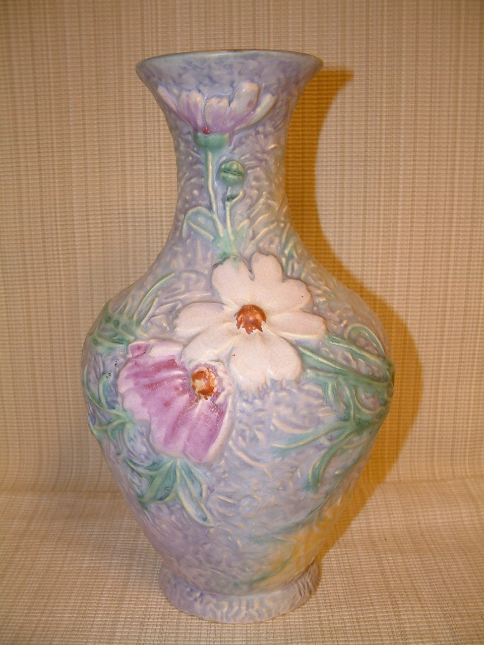 Weller Silvertone Tall daisies Vase