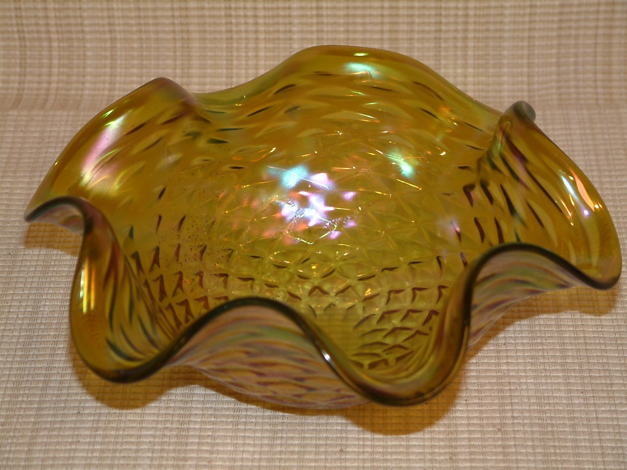 Bohemian Art Glass Bowl