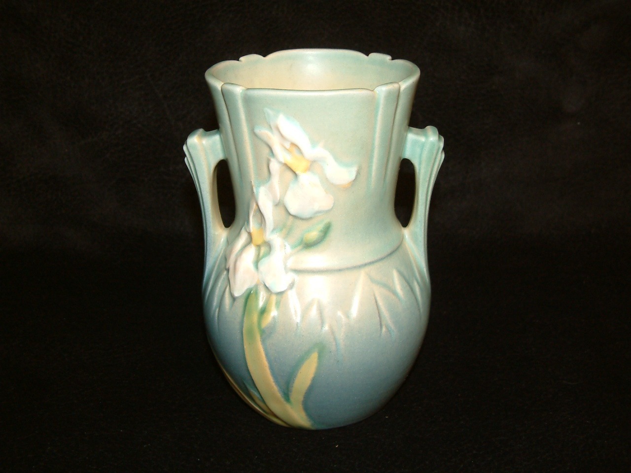 roseville iris vase