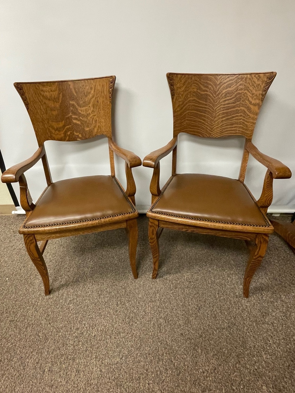 Quartersawn Oak Arm Chairs